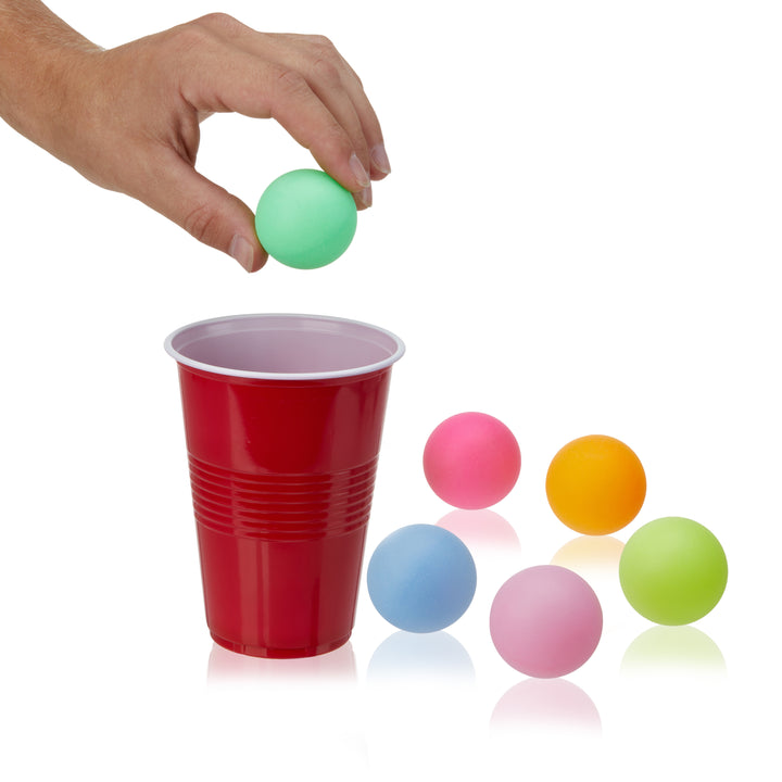 Party Beer Pong Balls in Assorted Colors, 6ct