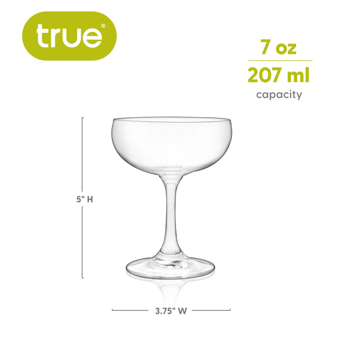 Coupe 7 oz Cocktail Glasses, Set of 4