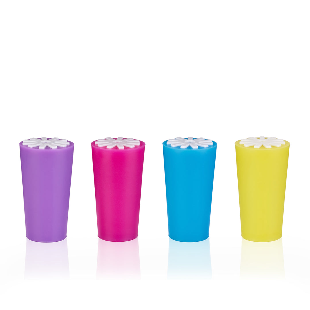 Starburst Silicone Bottle Stopper in Assorted Brights, Set of 4